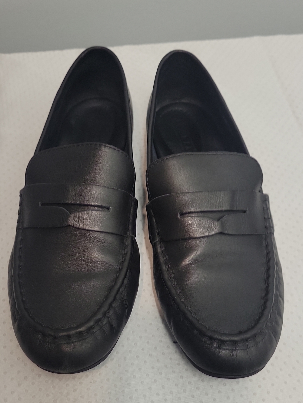 Born Barnstable Black Leather Slip On Moc Toe Loafers Shoes F73203